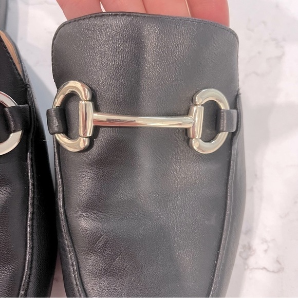 INC International Concepts Leather Black Gilia Horsebit Buckle Slip on Mules 6.5 - Picture 8 of 16